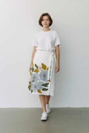 Stargaze Lily Wrap-around Skirt white